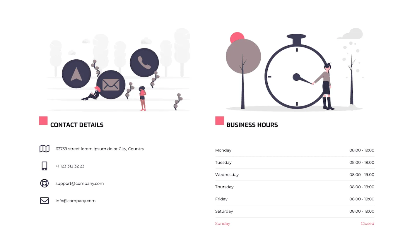 Business Hours Template 1