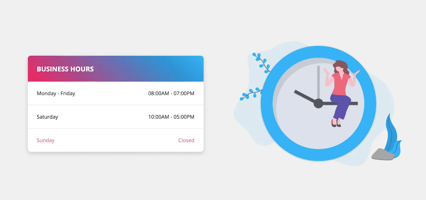 Business Hours Template 2