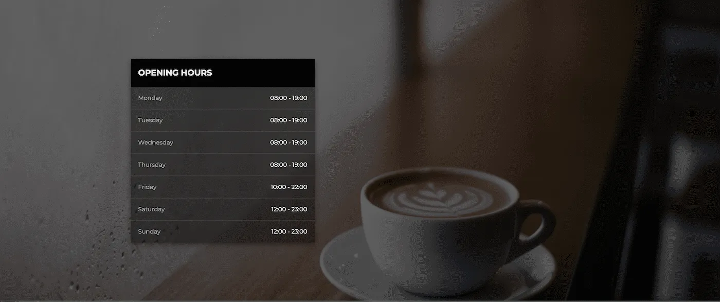 Business Hours Template 3