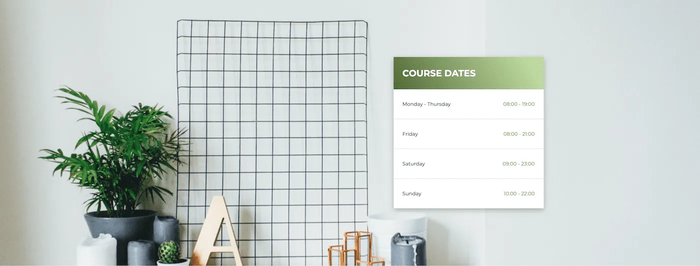 Business Hours Template 4