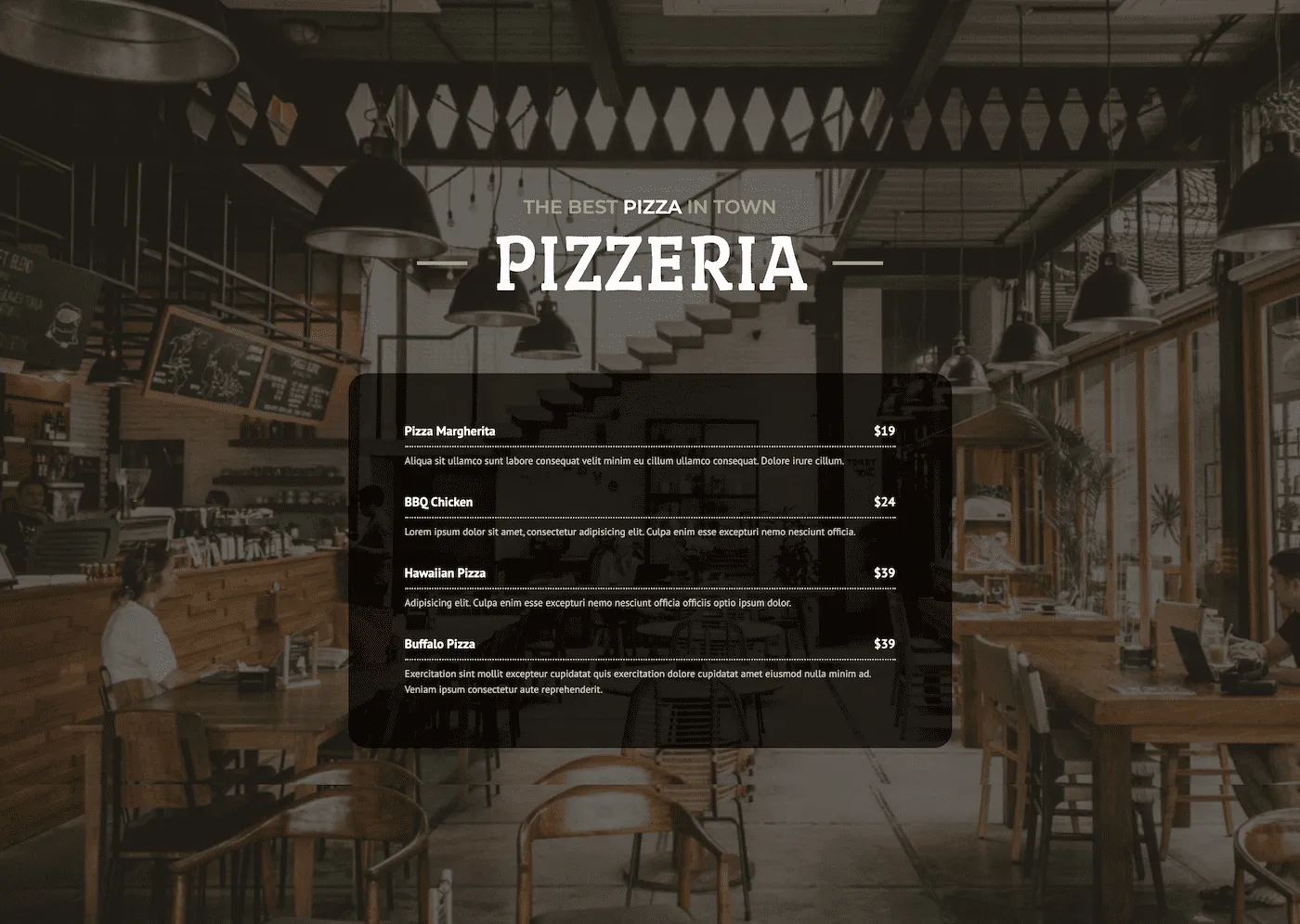 Price Menu Demo 2
