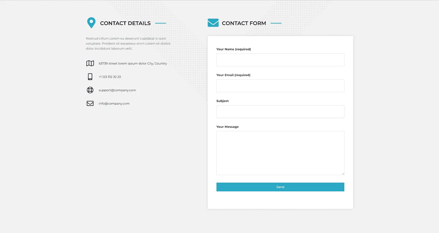 Contact Form 7 Template 1