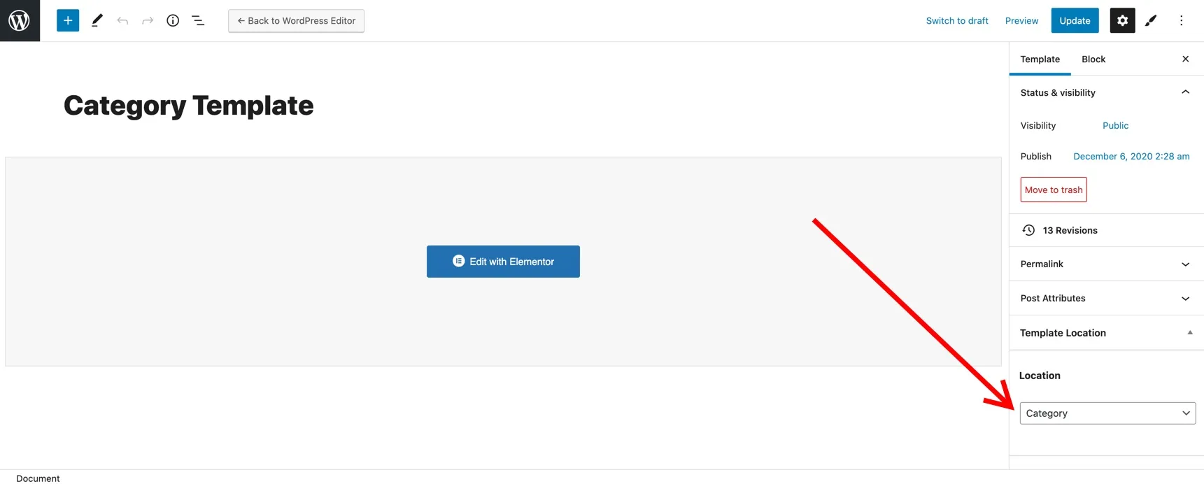 Edit Archive Template