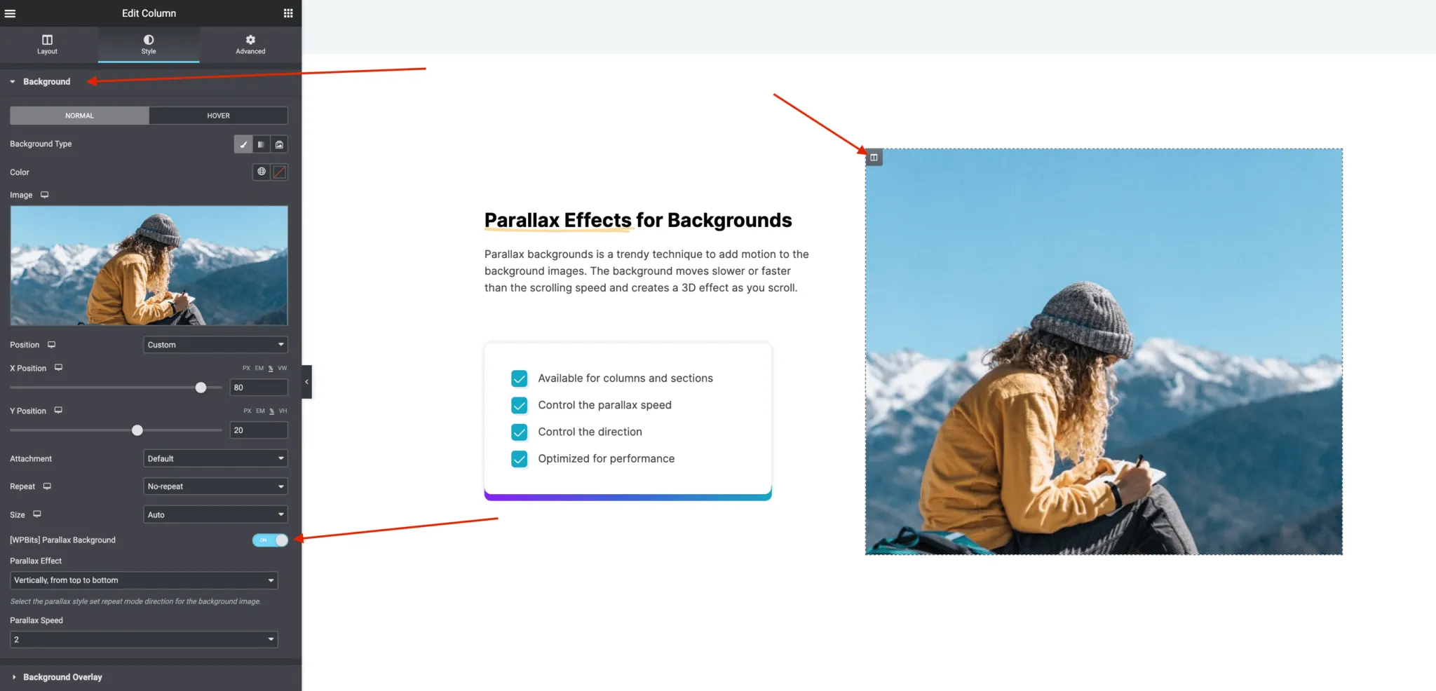 Parallax Background Effects