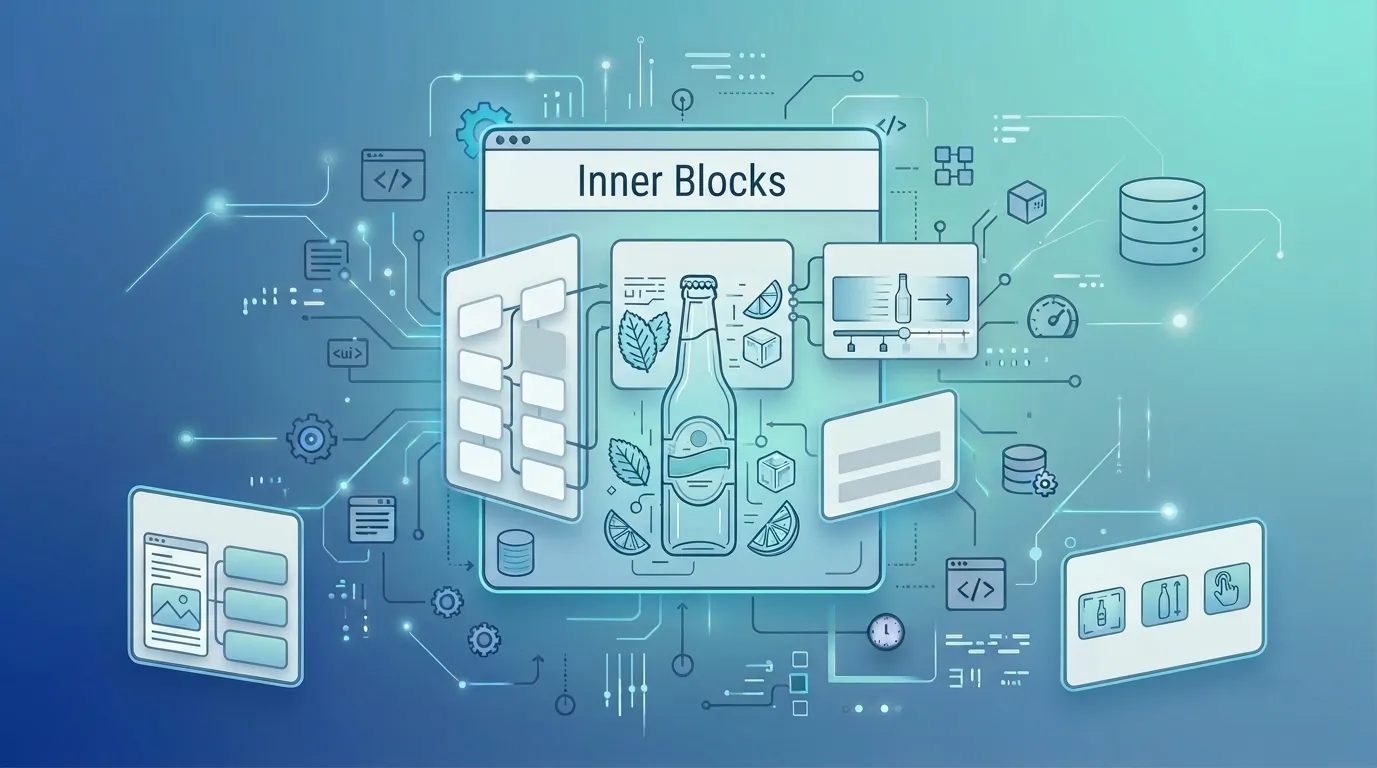 Animated hero section built with InnerBlocks in the WordPress editor