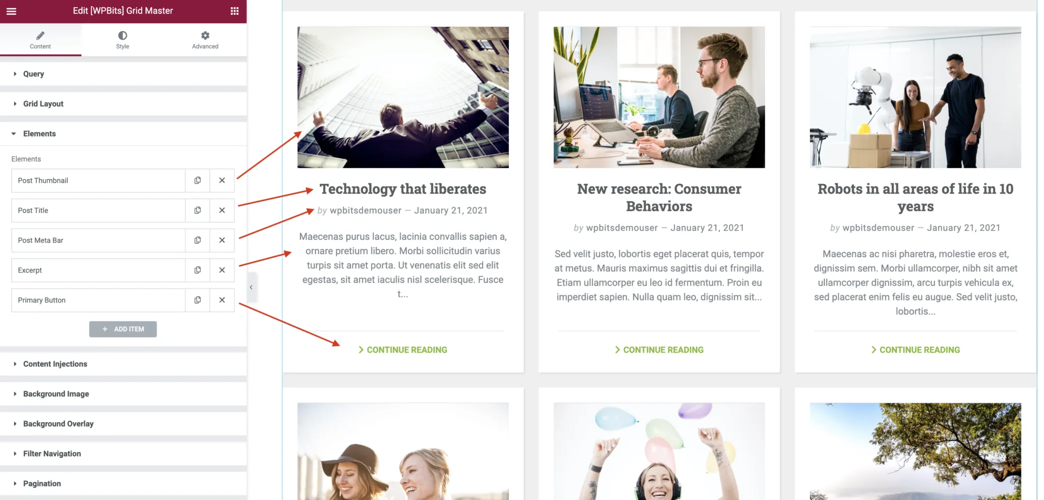 Grid Master Elements