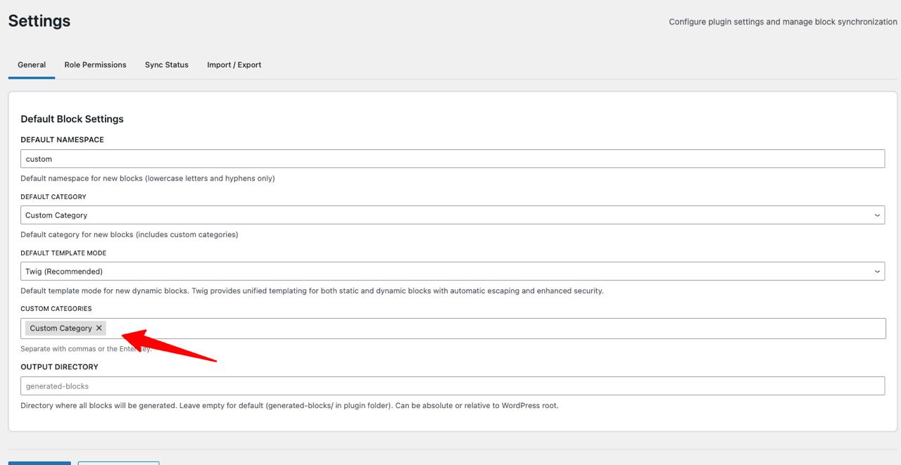 Custom Categories