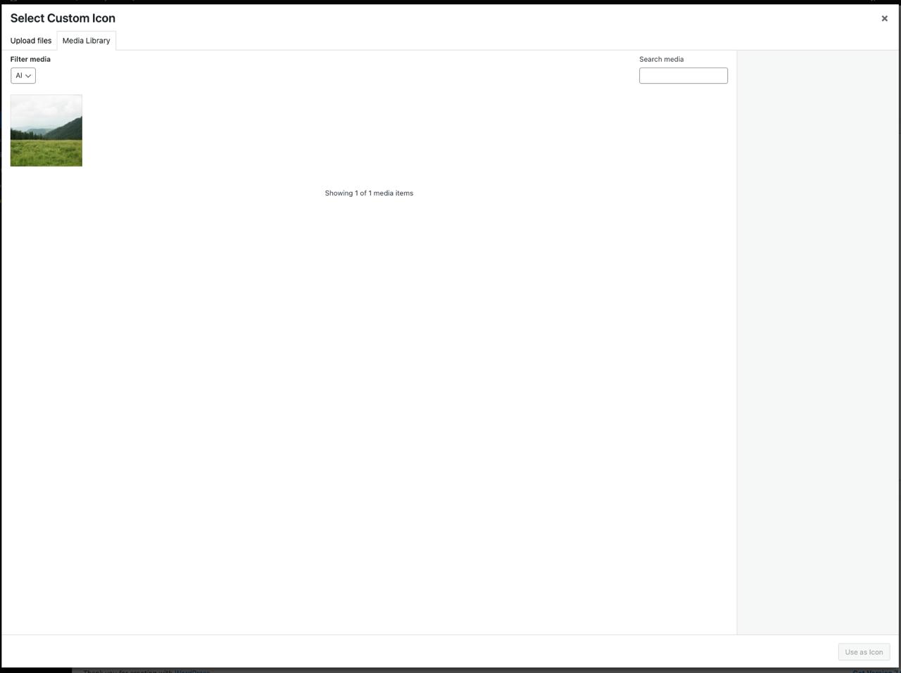 Upload Custom Icon